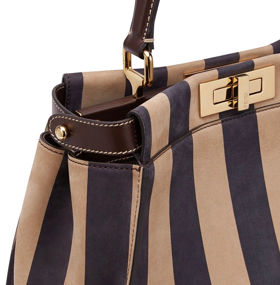Fendi Medium Nubuck Pequin Peekaboo Bag | Luxury Fashion Clothing and ...