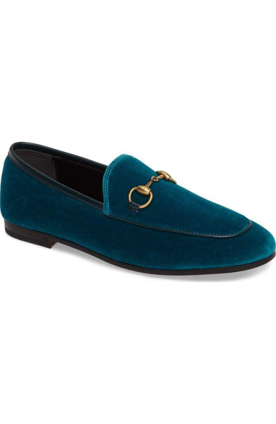 Gucci Brixton Velvet Loafer | Luxury Fashion Clothing and Accessories