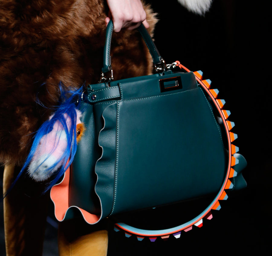 Fendi Wave Medium Peekaboo Teal Blue Bag | Luxury Fashion Clothing and ...