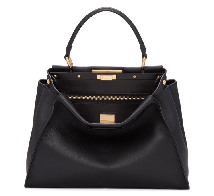 Fendi Peekaboo Medium in Black | Luxury Fashion Clothing and Accessories