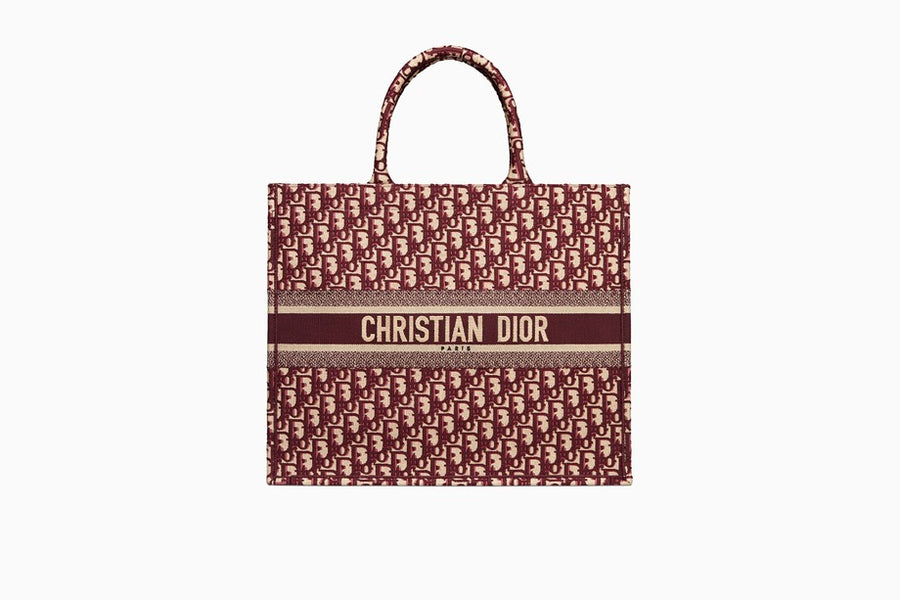 dior book tote burgundy