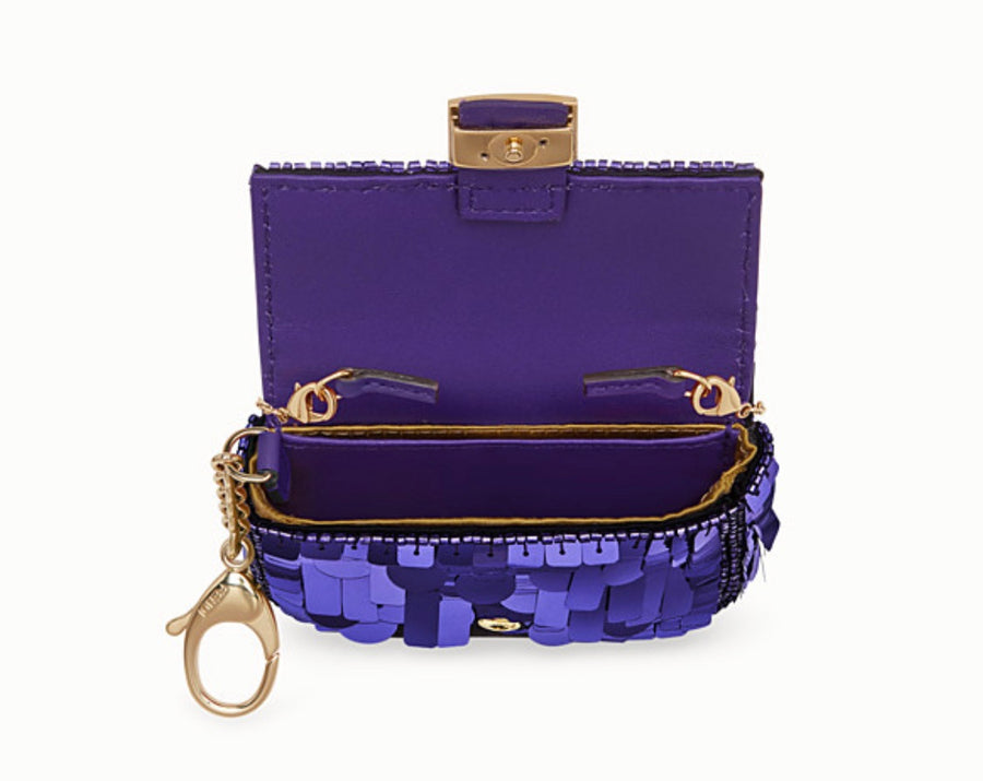 fendi baguette purple sequin