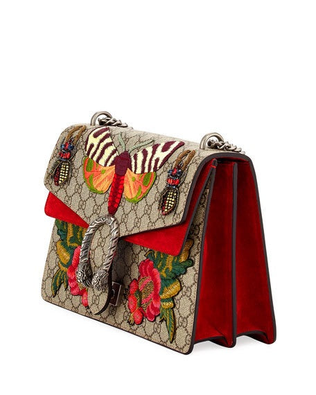Gucci GG Dionysus Moth Butterfly Supreme Medium Bag | Luxury Fashion Clothing and Accessories