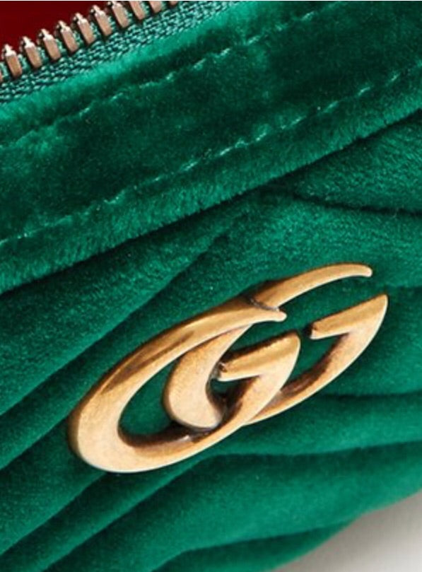 gucci marmont green velvet