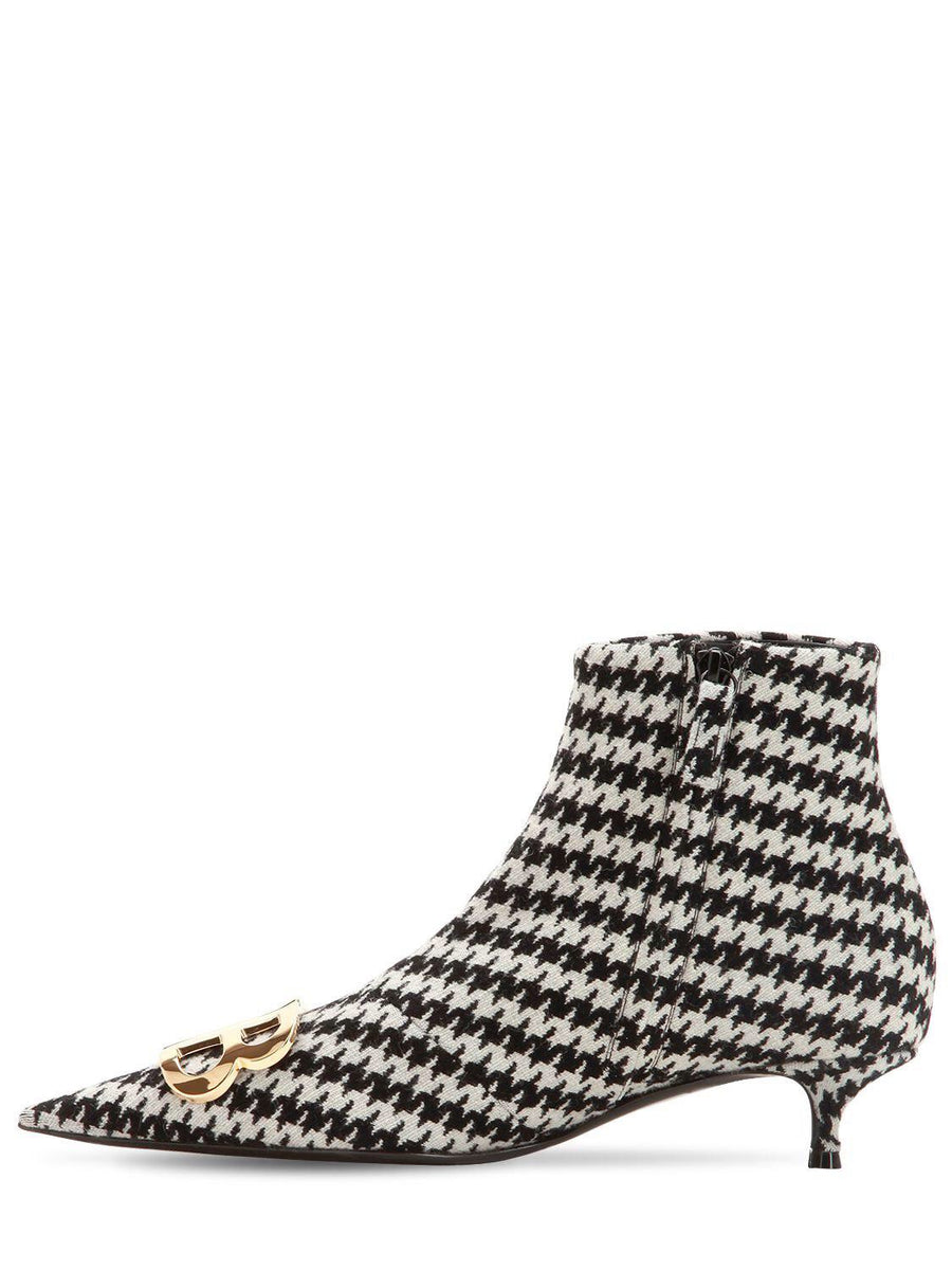 balenciaga bb houndstooth ankle boots