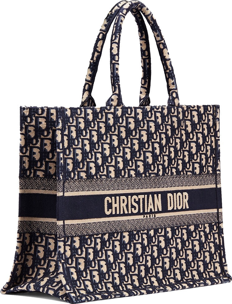 Dior Book Tote - Oblique Navy | Luxury Fashion Clothing and Accessories