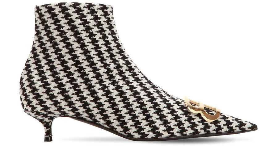 balenciaga houndstooth booties