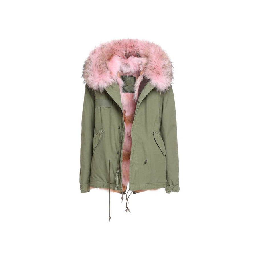 Mr and Mrs Italy Coyote Pink Mini Parka | Luxury Fashion Clothing and ...