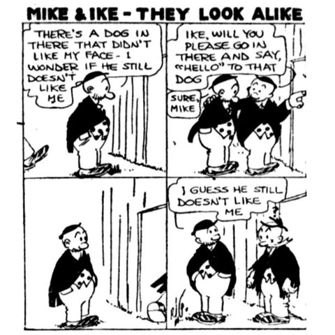 Retro comic strip Mike and Ike They Look Alike vintage cartoon