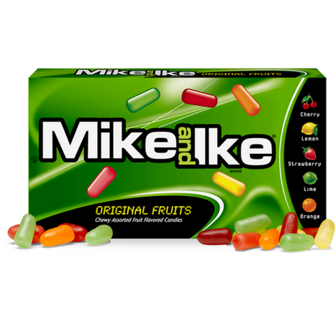 Mike and Ike Original Fruits Chewy Candy Retro Theater Box throwback candies Just Born Inc