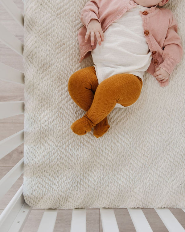 Pumpkin Spice Cable Knit Tights