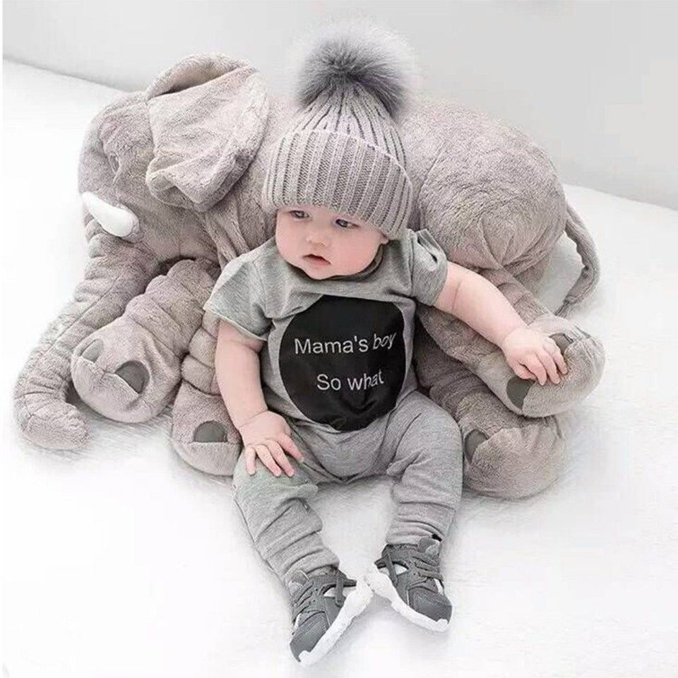 baby elephant teddy pillow