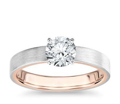 rose gold princess cut diamond engagement ring