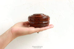 wooden round jewelry box