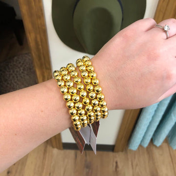 Gold Hematite Beaded Bracelet