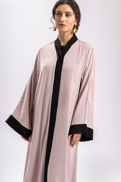 Pink Black Abaya