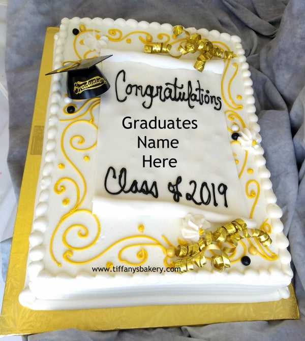 Graduate Scroll Sheet Cake Tiffany S Bakery