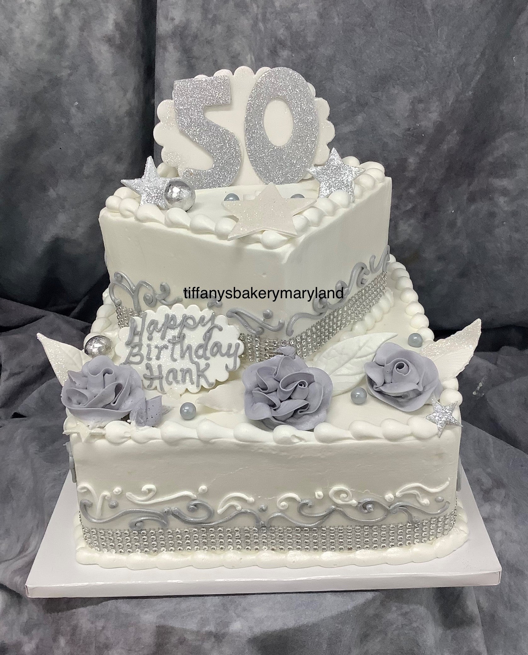 50th anniversary tier cakes