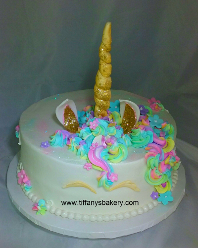 Unicorn Round Cake Tiffanys Bakery 