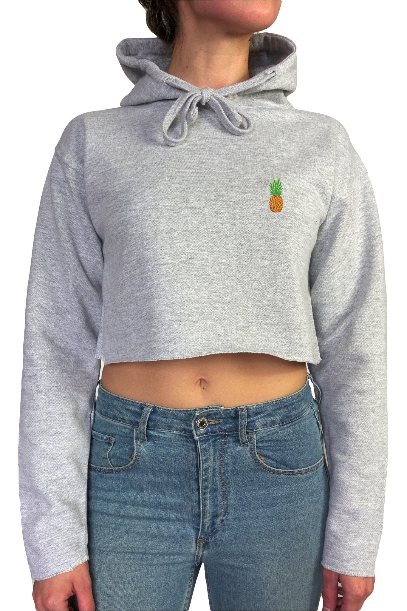 pineapple cropped hoodie