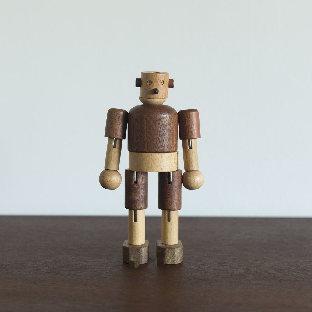 wooden robot toy