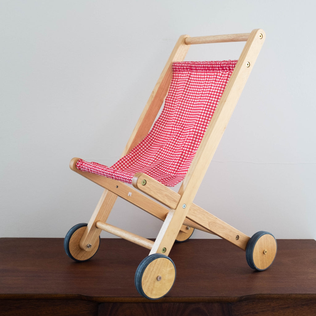 wooden doll stroller