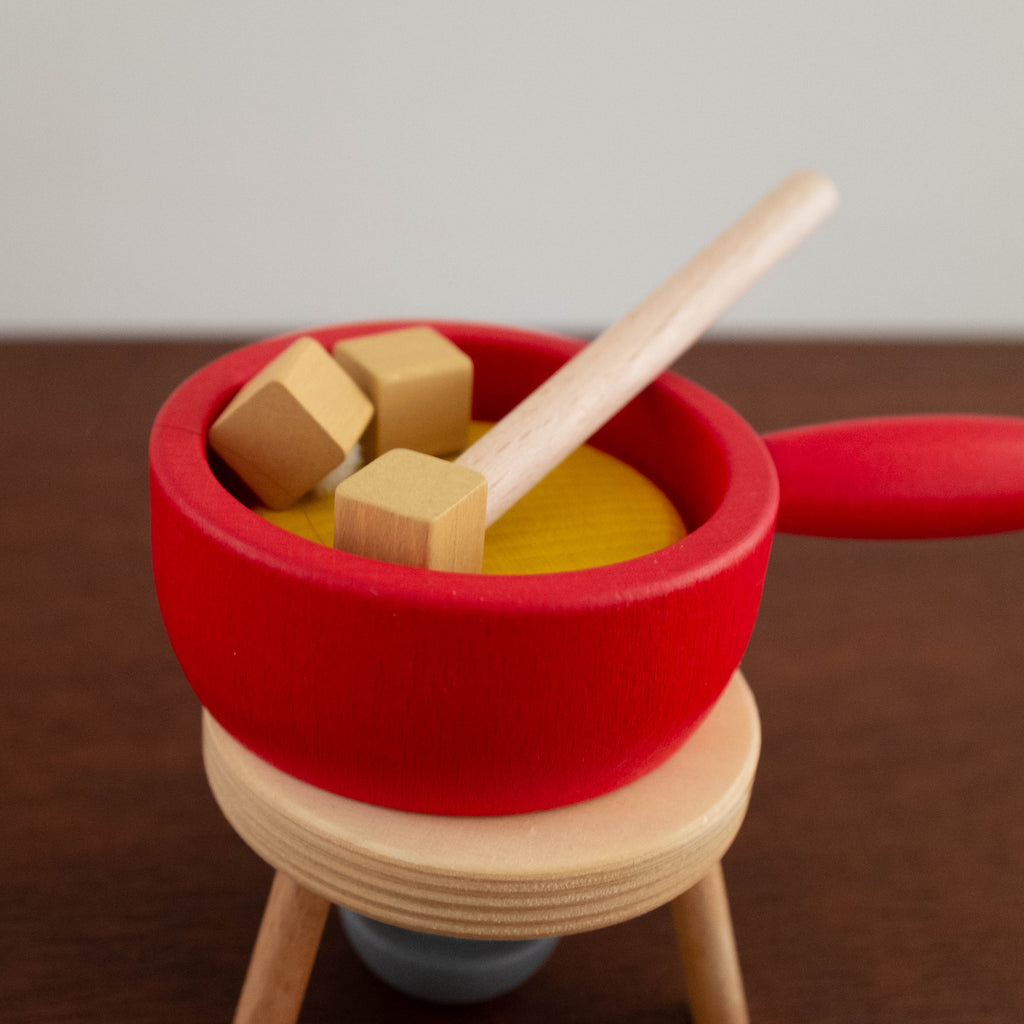 wooden fondue set