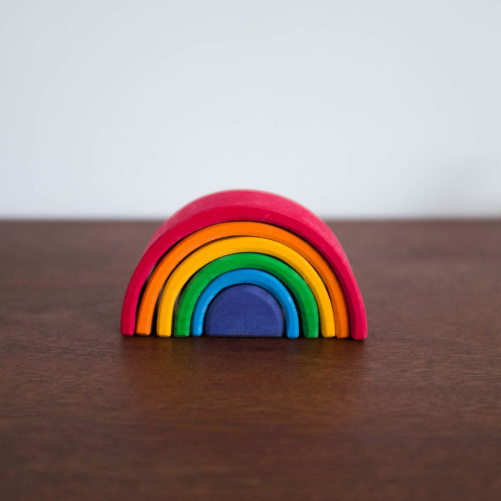 small wooden rainbow