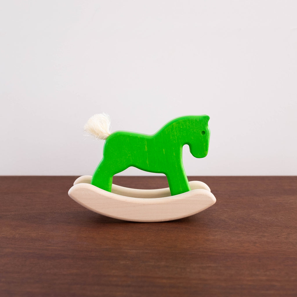 green rocking horse