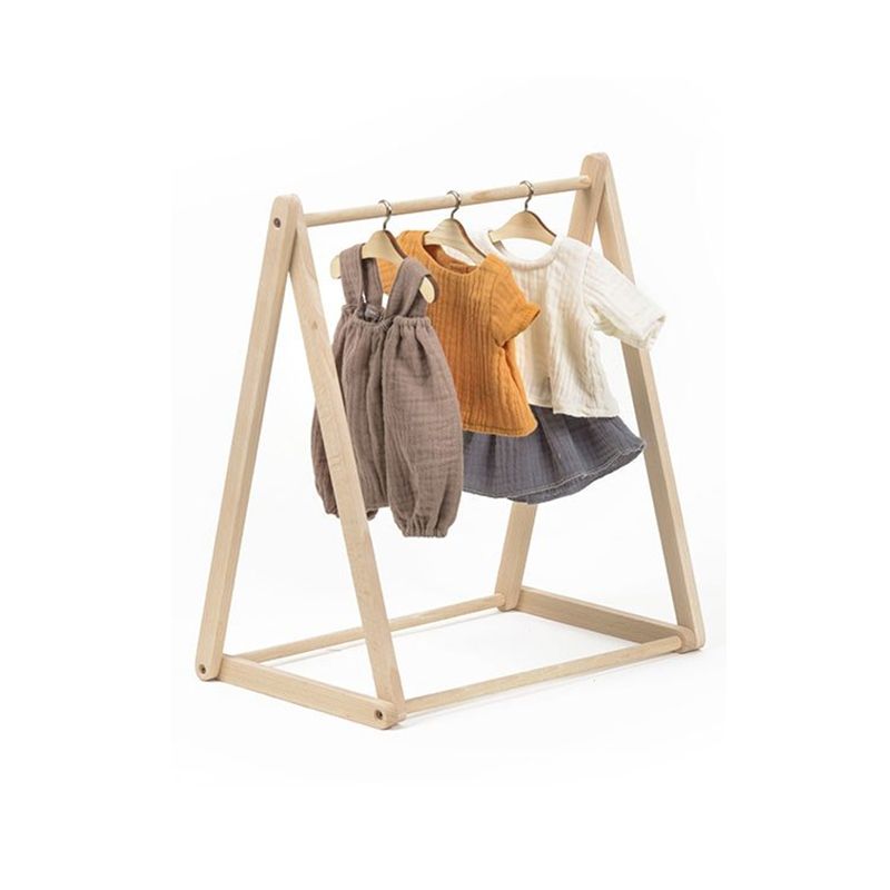 wooden clothes rack drying