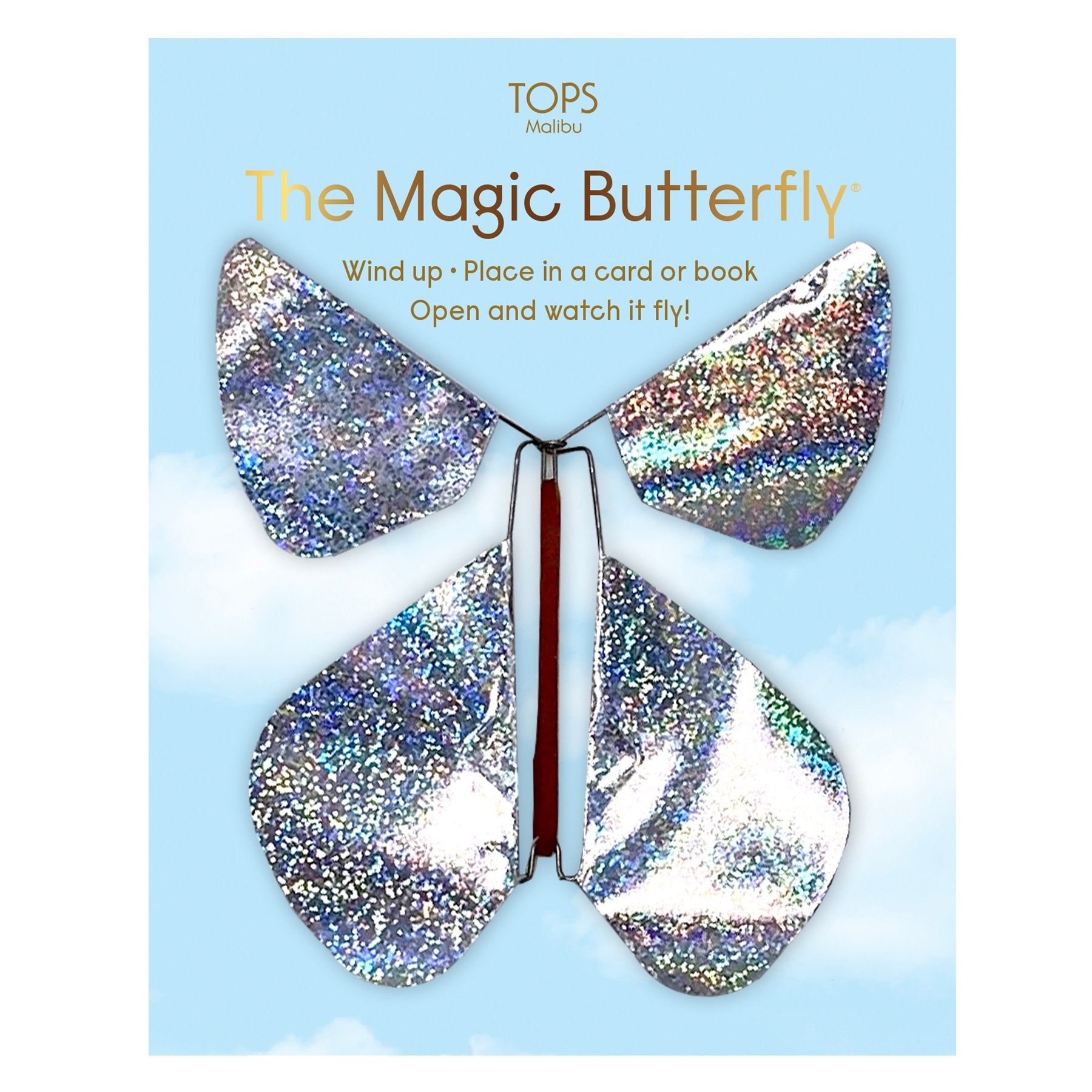 Metallic Flying Butterfly-Holographic
