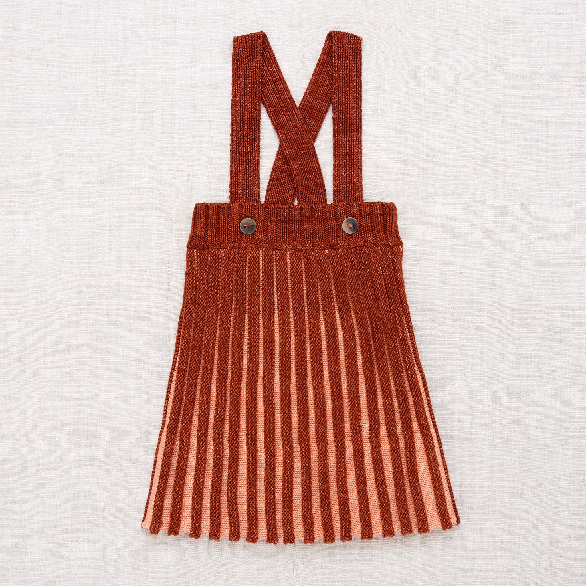 Accordian Pleat Pinafore- Henna