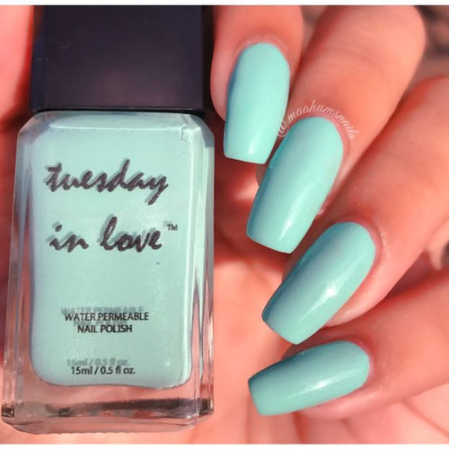 light teal nail polish