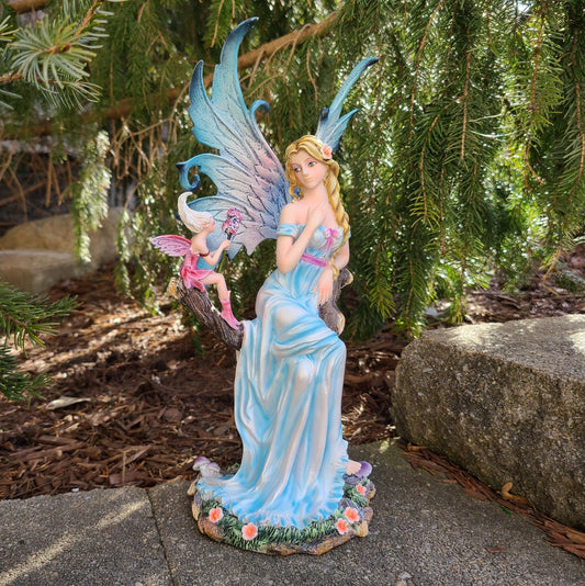 Kneeling Fairy with Unicorn Figurine: Faery & Unicorn Gifts — FairyGlen  Store