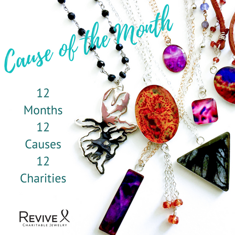 Cause of the month jewelry, 12 months, 12 causes, 12 charities