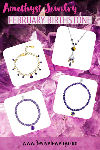 February birthstone amethyst jewelry that gives back to charity