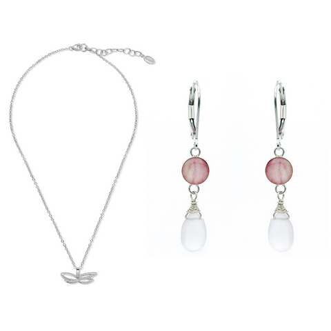 Breast cancer survivor gift set jewelry for awareness that gives back to charity