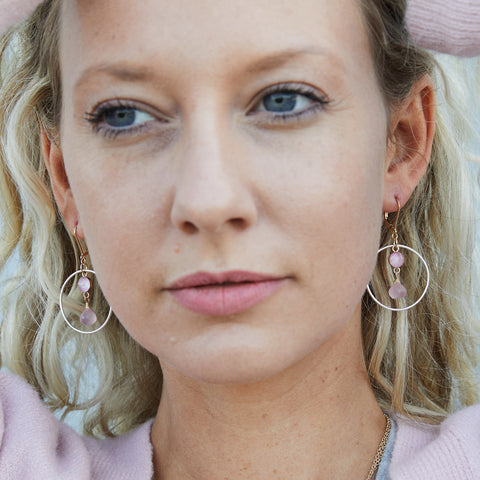 come together hoop earrings for breast cancer awareness