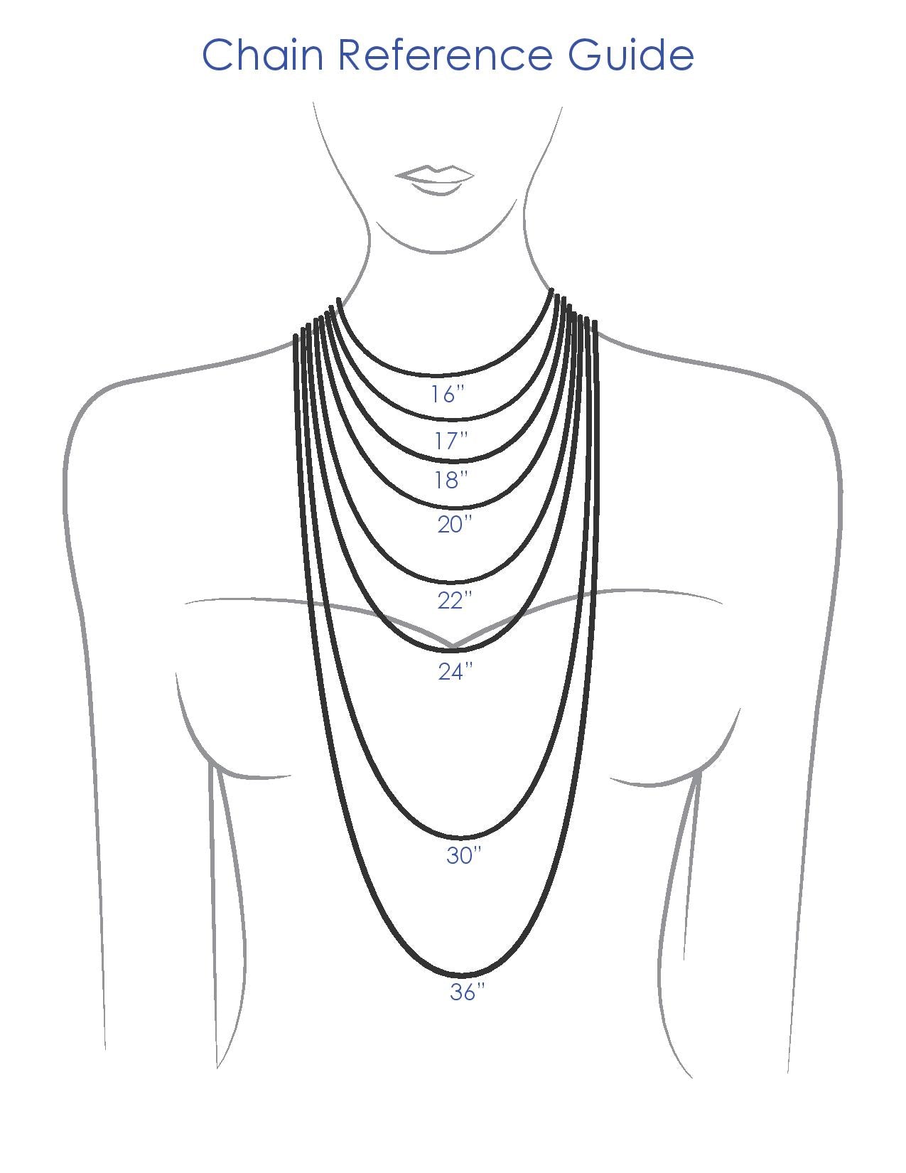 Necklace and Chain length guide