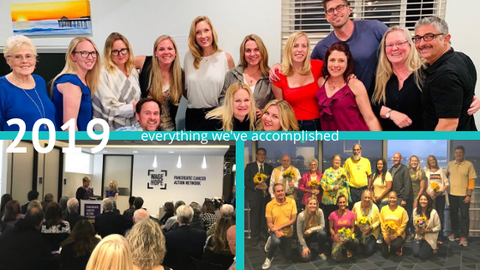 everything we've accomplished in 2019, group photos from revive jewelry part, panCAN 20th anniversary event and sarcoma alliance awareness month event