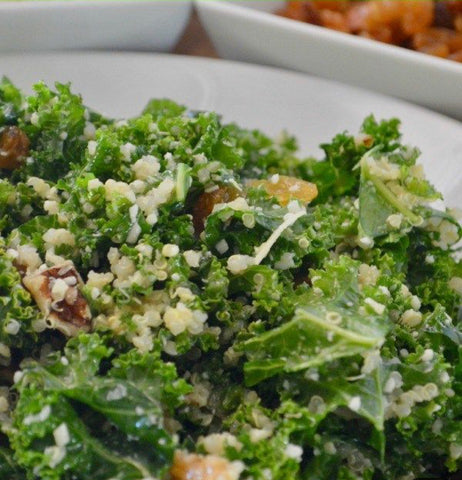 low sugar kale quinoa super salad