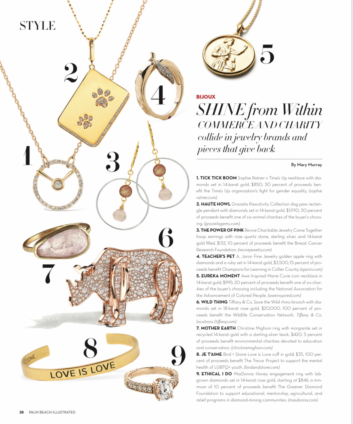 jewelry spread in Naples Magazine