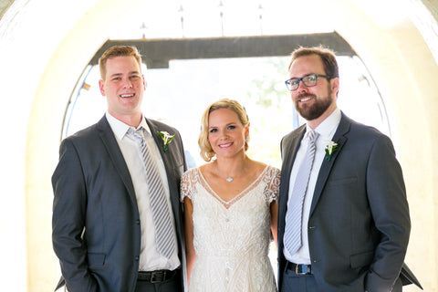 brothers+sister on her wedding day