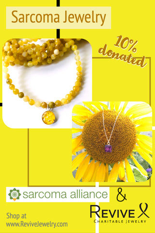 Sarcoma alliance partnership and jewelry for sarcoma awareness