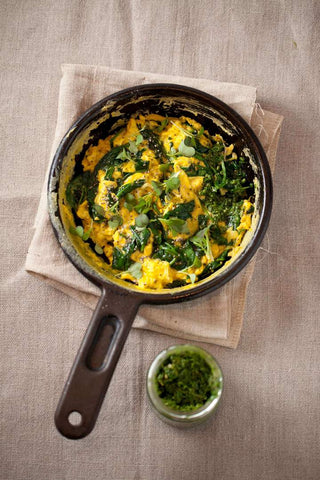 anti-inflammatory turmeric scrambled eggs