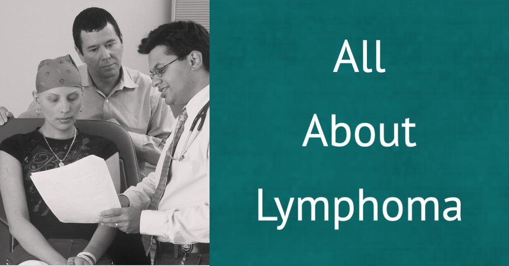 cancer patient with doctor and family member all about lymphoma