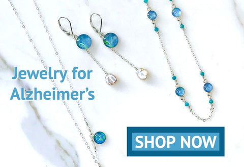 Jewelry for Alzheimer's awareness that gives back