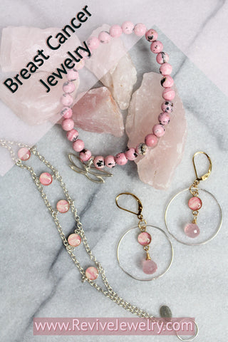 pink breast cancer jewelry gives back to charity