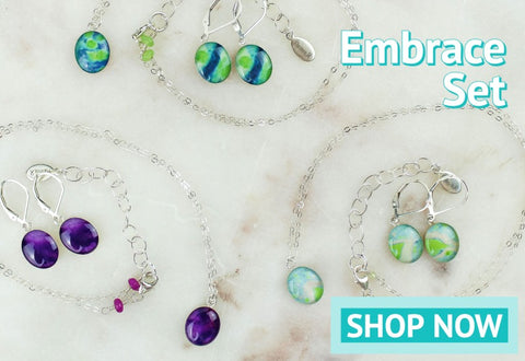 embrace jewelry gift set for disease and cancer awareness