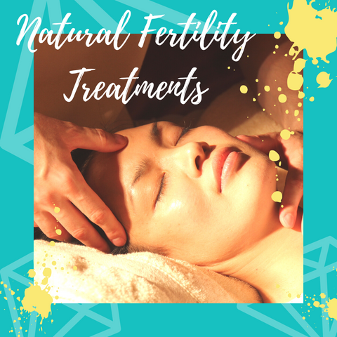 woman getting pressure point massage natural fertility treatments